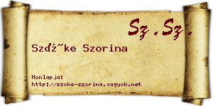 Szőke Szorina névjegykártya